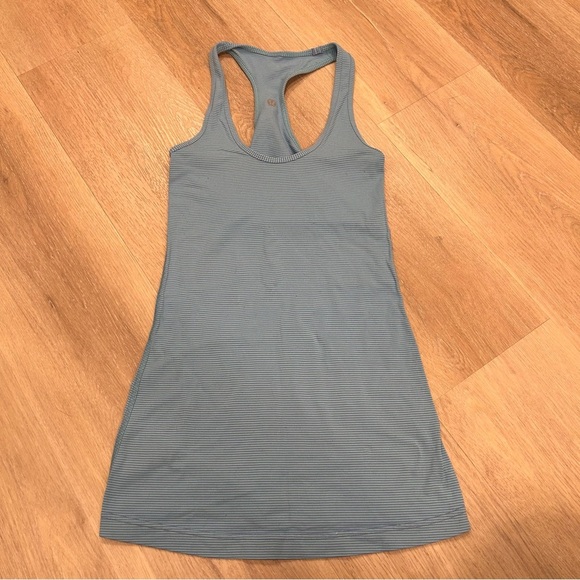 Lululemon Racerback tank top striped blue and green - Picture 1 of 5